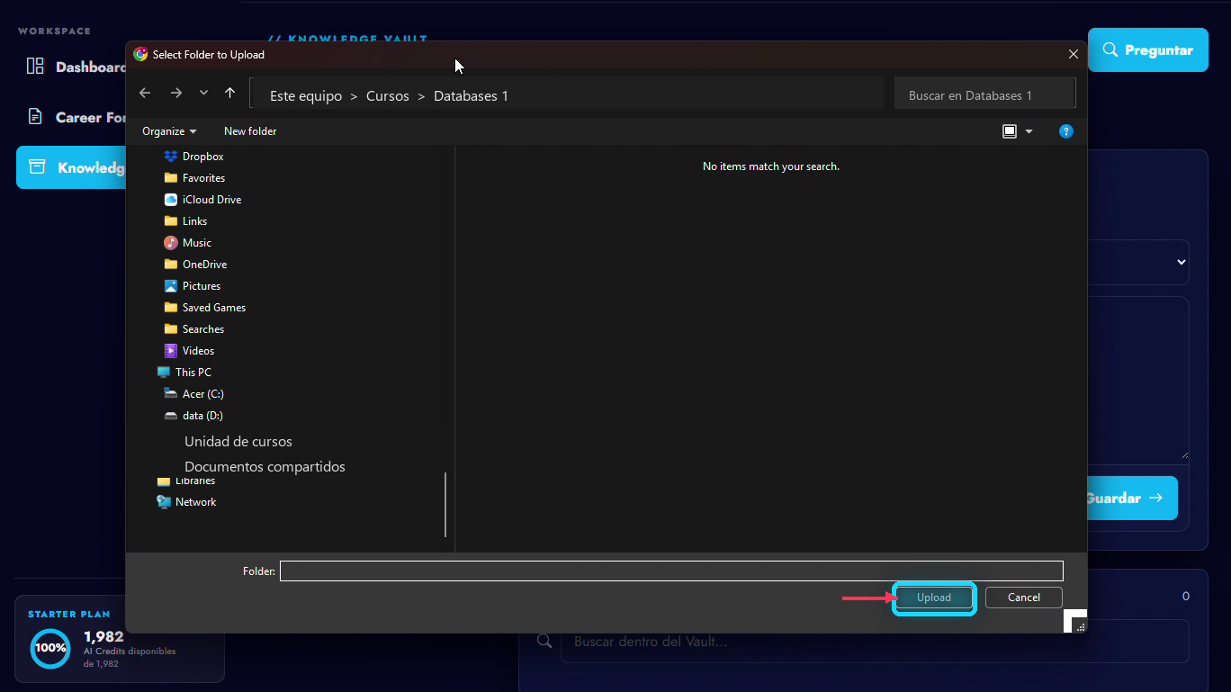 A privacy-safe folder picker with one complete source folder selected.