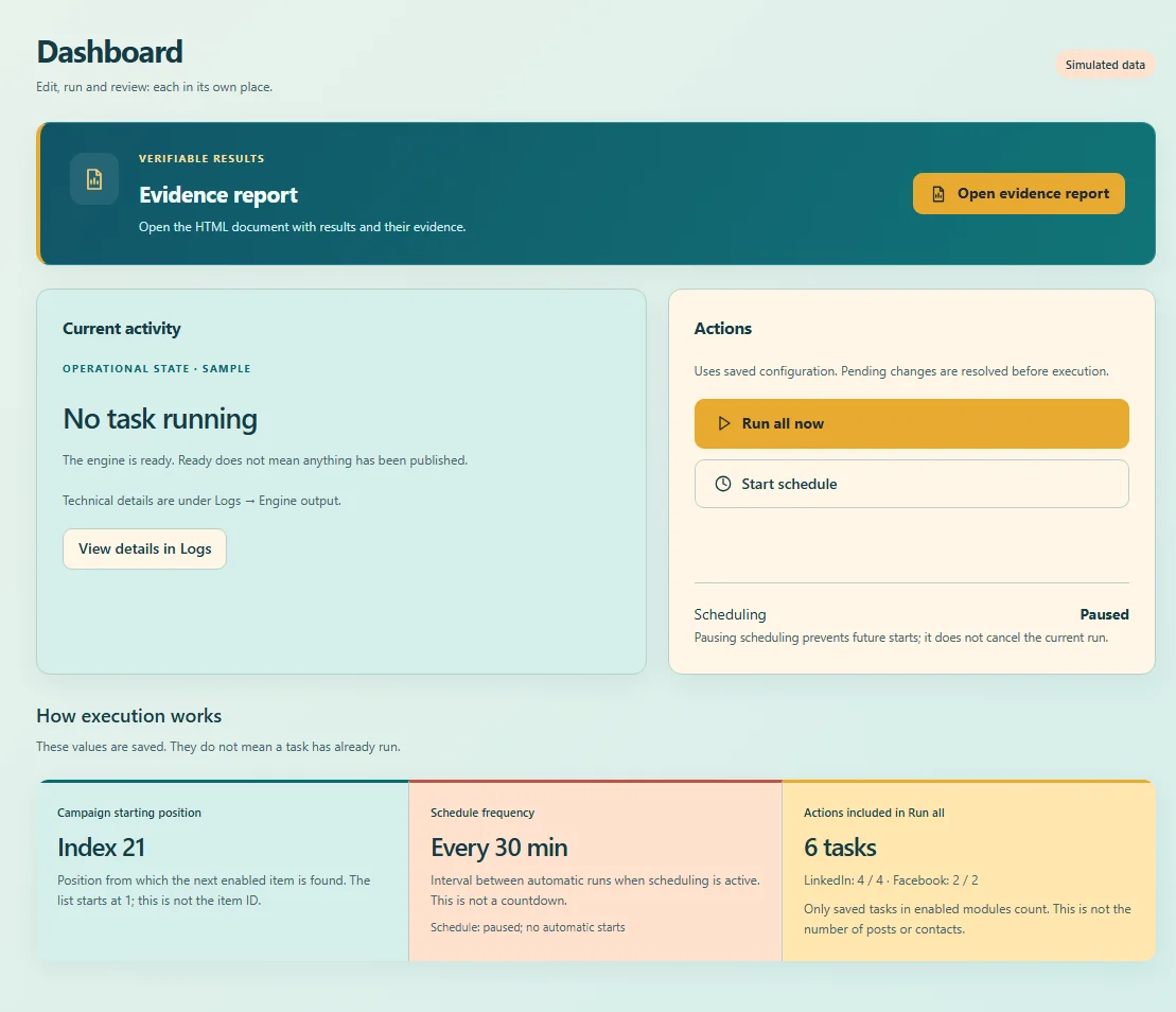 View of PostPilot Social Network · dashboard and scheduling